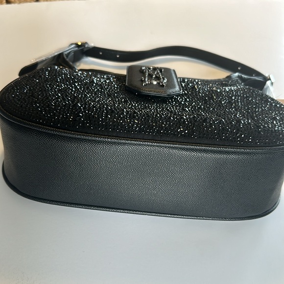 STEVE MADDEN BLACK Rhinestone Embellished Shoulder Bag - Picture 5 of 8